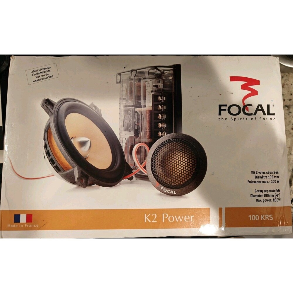 FOCAL 100KRS 4" K2 PWR 2-WAY COMPONENT SPEAKERS MIDS CROSSOVERS TWEETERS NEW O/B